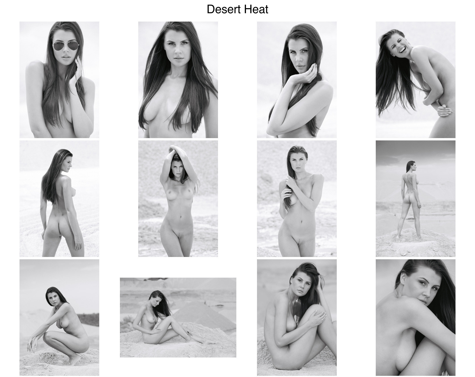 „Desert Heat" – Contactsheet mit 12 Motiven – erotische Fotografie Download