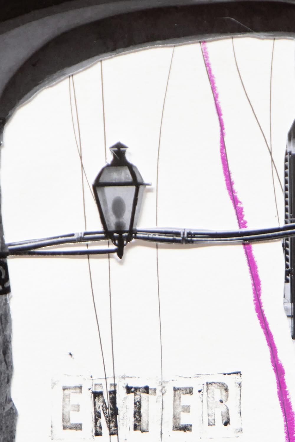 Enter Now – detail, tape collage and ink line on baryta paper – Detail 2