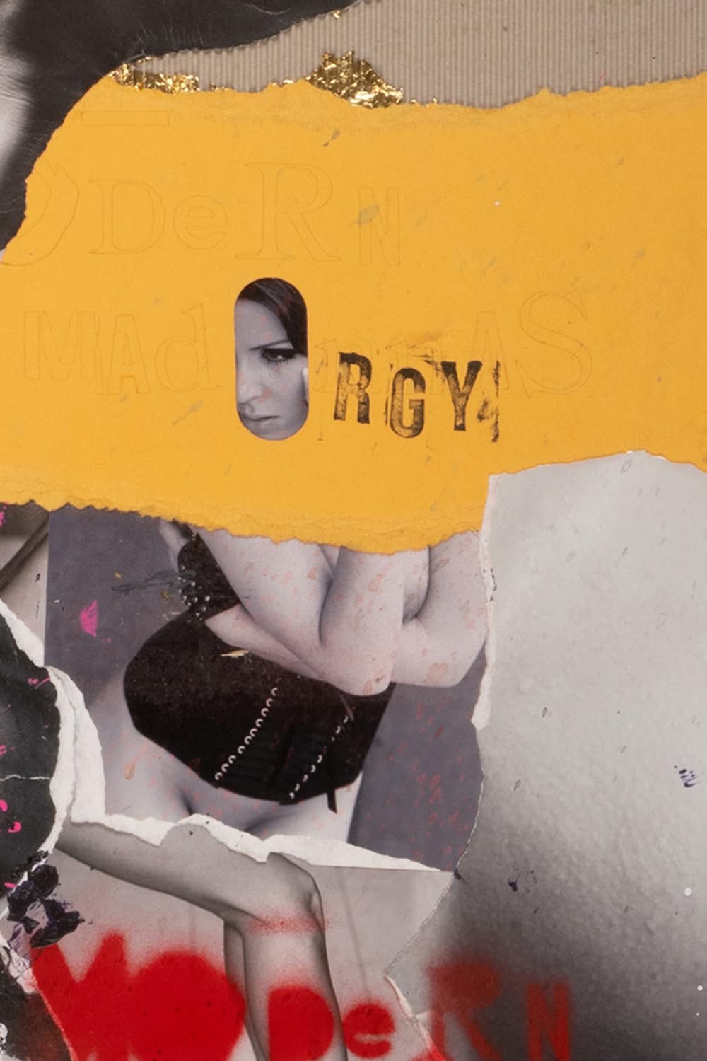 Orgy – Detailansicht, zeitgenössische Collagenkunst – Detail 2