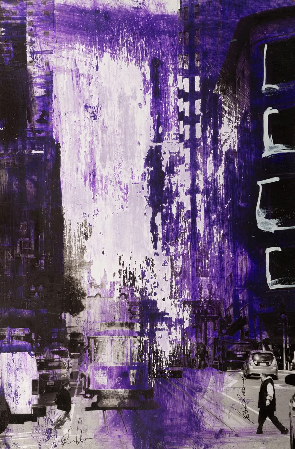 San Francisco Blues, Split Screen one of a kind, contemporary landscape art