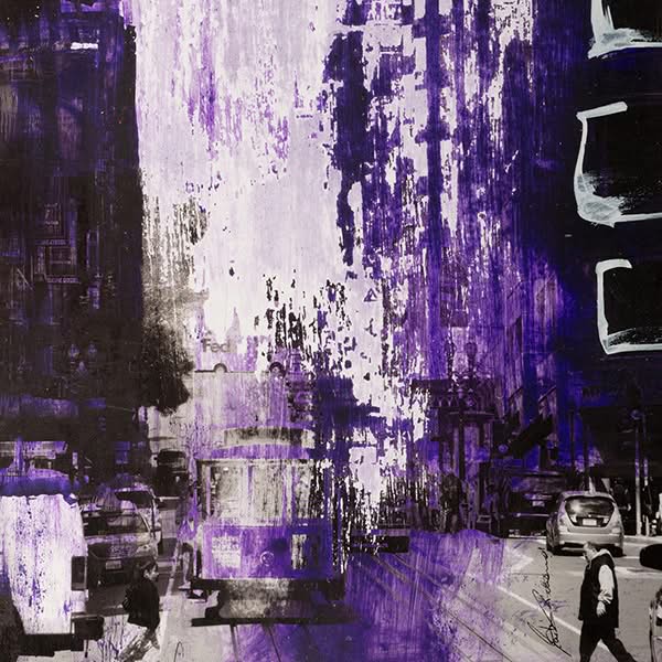 San Francisco Blues, Split Screen one of a kind, contemporary landscape art