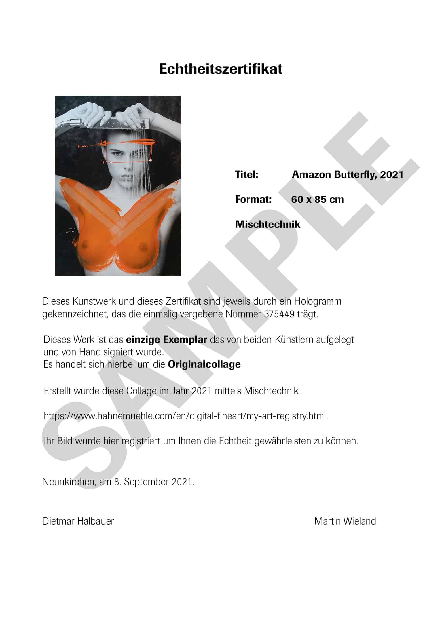 Echtheitszertifikat